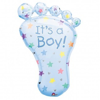 "It's A Boy" Jumbo Foot Balloon. Baby Boy Balloons.
