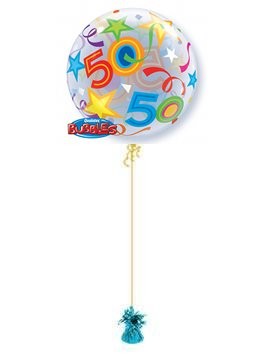 50 BRILLIANT STARS. 50th birthday Balloon.