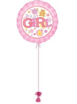 It’s A Girl Pink. Baby Balloons UK.