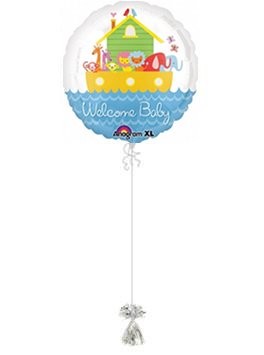 Welcome Baby Noah's Ark. Balloon gift ideas.