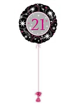 21st Black & Pink Sparkle 