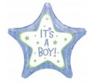 It's A Boy Stars Balloon. Baby Boy Balloons.