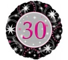 30th Black & Pink Sparkle