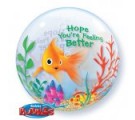 Feel Better Soon Fish Bowl Balloons. Bubble Balloons