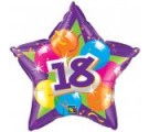 18th Sparkling Star Balloon. 18th Birthday Balloons In A Box.