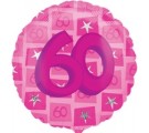60th Pink Star Birthday Balloon. Balloons For 60th Birthdays.