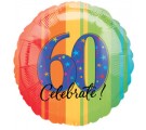 "60 Celebrate" Birthday Balloon. Balloons For 60th Birthdays. 