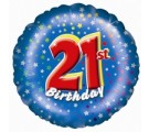  21st Birthday Balloon. 21st Birthday Starry Night. Balloons for 21st birthdays.