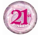 21st "Girly Swirls" Birthday Balloon. 21st Birthday Balloons.