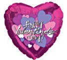 Purple Hearts Balloon. Valentines Day Balloon Post In A Box.