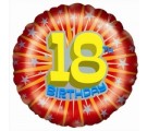 18th Birthday Balloon. 18th Starburst Balloon. Balloons For 18th Birthdays.