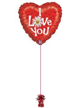 I Love You Daisy Balloon. Valentines day balloons.