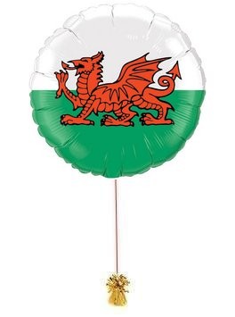 Welsh Draig. Welsh Flag Balloon. Special Occasion Balloons.