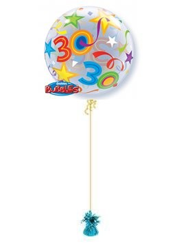 30 BRILLIANT STARS. 30th birthday Balloon.