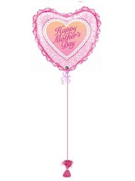 Mothers Day pillow heart. Helium Filled Mothers Day Balloons In A Box By Post.