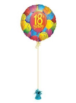 18th Birthday Balloon. 18th Painted Balloon. Balloons For 18th Birthdays.