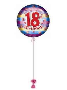 18th Birthday Balloon. 18th Scattered Numbers. Balloons For 18th Birthdays. 