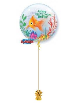 Feel Better Soon Fish Bowl Balloons. Bubble Balloons