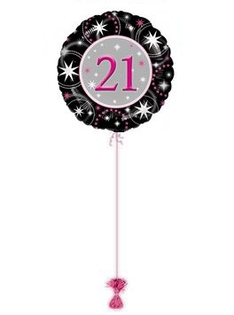 21st Black & Pink Sparkle 