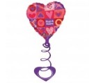 Hugs & Kisses Romantic Balloon. Balloon Delivery In A Box By Post.