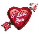 I Love You Hearts & Arrows. I Love U Balloon.