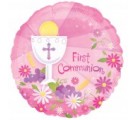 First Communion Pink. 1st Communion Balloon. 