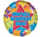 Worlds Greatest Dad Balloon. Helium Filled Balloons.