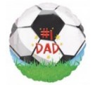 Football Number 1 Dad Balloon.  Helium Filled Balloons.