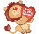  "You're My Mane Squeeze!" Lion Heart. Love Balloons.