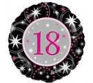 18th Black & Pink Sparkle Birthday Balloons. Balloons For 18th Birthdays.