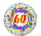 60th Spinning Star Birthday Balloon. 60th Birthday Balloon Delivery.