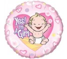 Yes I’m A Girl Balloon. Baby Balloons Delivered.